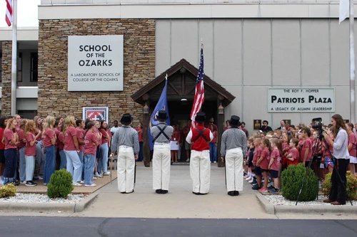 Navy presets colors at Navy Weeks visitation at S of O. 